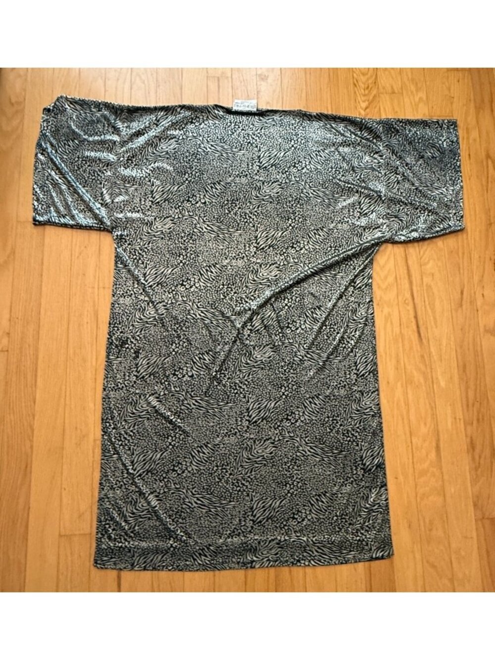 Rothschild San Francisco Black/Silver Animal Print Muumuu Dress